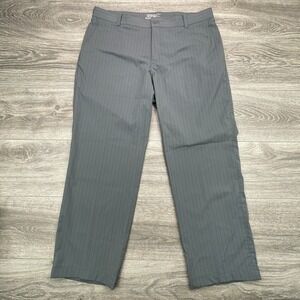 Nike Golf Tour Performance Pants Mens 35x30 Charcoal Pinstripe Straight Stretch
